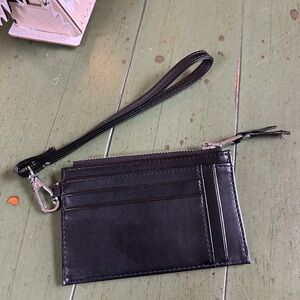 NWOT Victoria Emerson Black Mini Wristlet